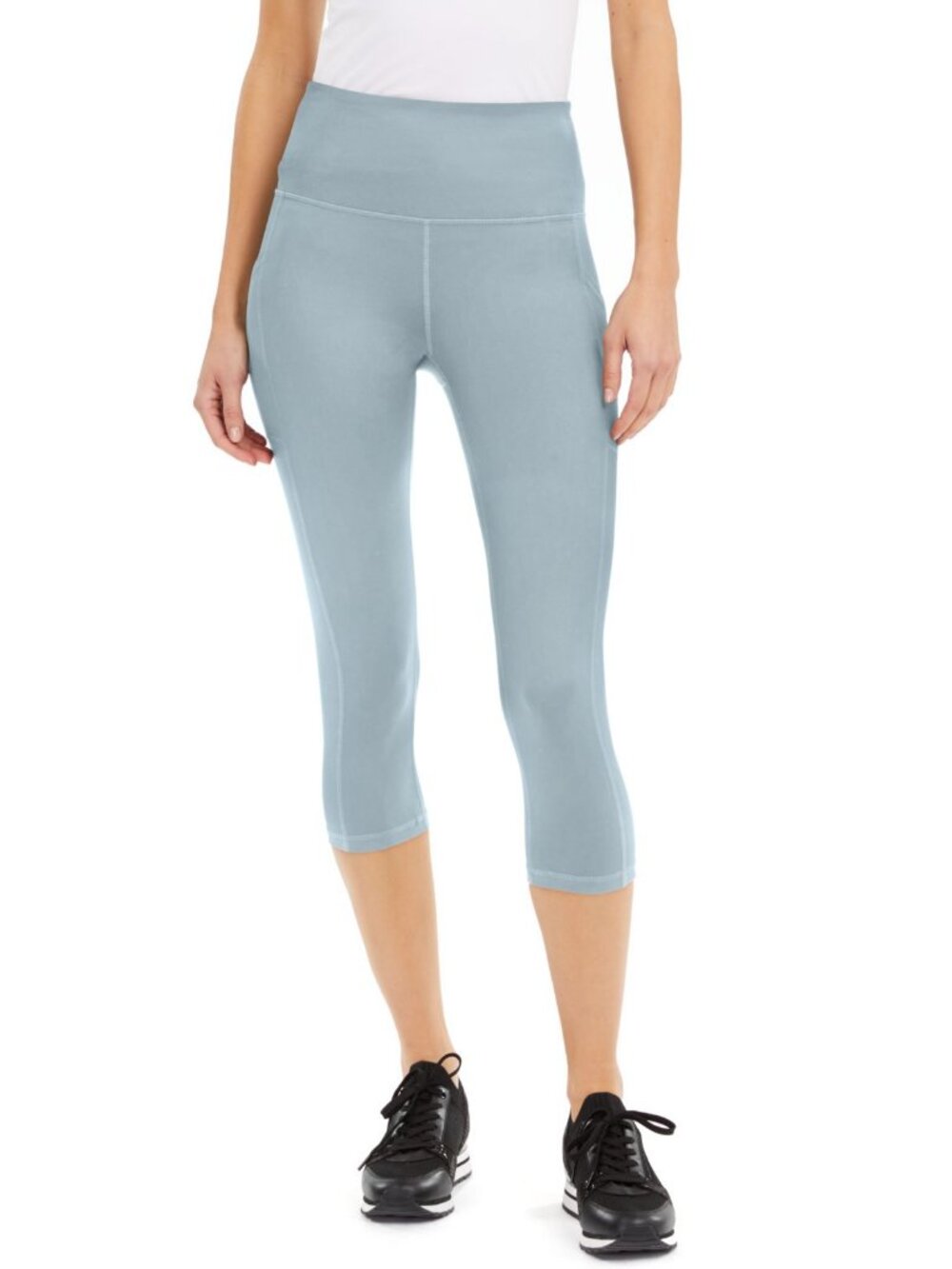 Ideology Womens High-Rise Side-Pocket Cropped Leggings